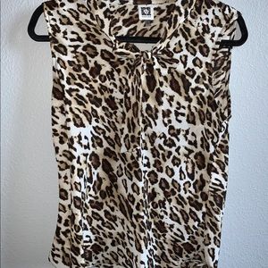 Anne Klein cheetah tank top SMALL